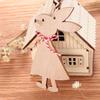 3PCS Natural Party Supplies Wooden Hanging Easter Ornaments Cute Bunny Easter Rabbit Wood Crafts