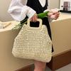 Elegant Female Square Shopper Totes Summer High-quality Straw Bag Women's Designer Large Capacity Handbag Woven Travel Beach Bag