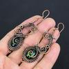 Ammolite Earrings Gemstone Jewelry, 999 Copper Wire Wrapped Handmade Earrings, Latest Design Jewelry