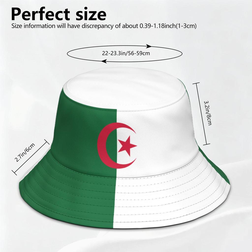 Algeria Free Custom Made Name Photo Dza Islam Bucket Cap Arabic Algerie Arab Print Text Logo DZ Casual Fisherman Hat