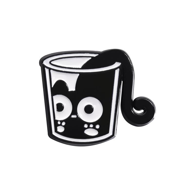 Stylish Black Cat Animal Brooch Unique Kitchenware Inspired Decorative Pin