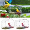 Acrylic Bird Feeder Easy-Clean Pet Accessories Creative Suction Cup Feeder  Garden