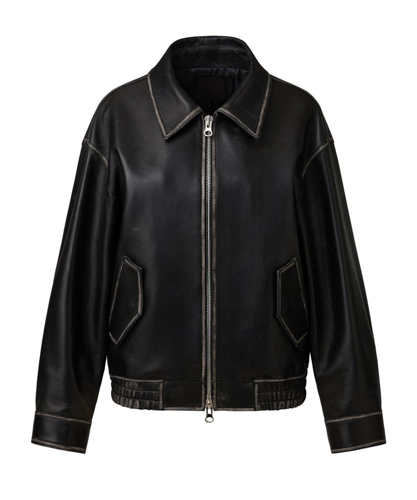 Verdemar Unisex European Lambskin Blouson_Black