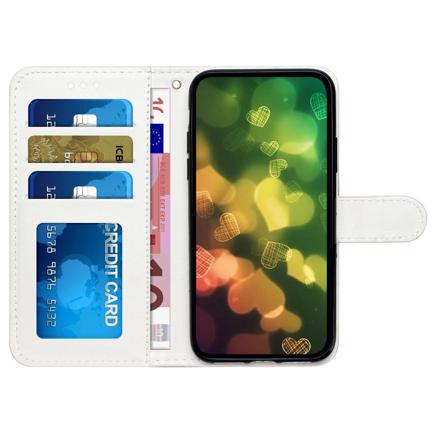 

For Samsung Galaxy A16 5G/A16 4G Wallet Case Printed Pattern Design Leather Phone Cover Couple Wolf