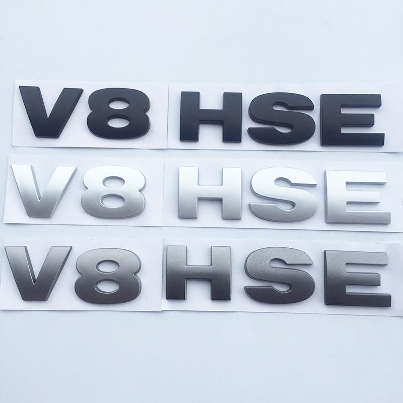 ABS 3D Letters Emblem V8 HSE Badge For Discovery 3 4 Freelander 2 Car Styling Tail Trunk Sticker