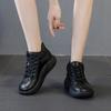 High top single shoe women's 2026 Spring and Autumn new style thick soled women's casual shoes genuine leather women's shoes