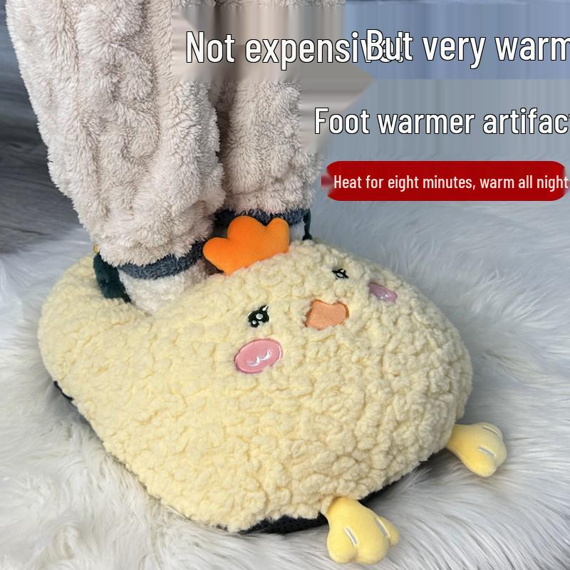 Vinteruppvärmd fotvärmardyna för flickor - Uppladdningsbar varmvattenflaska täcke