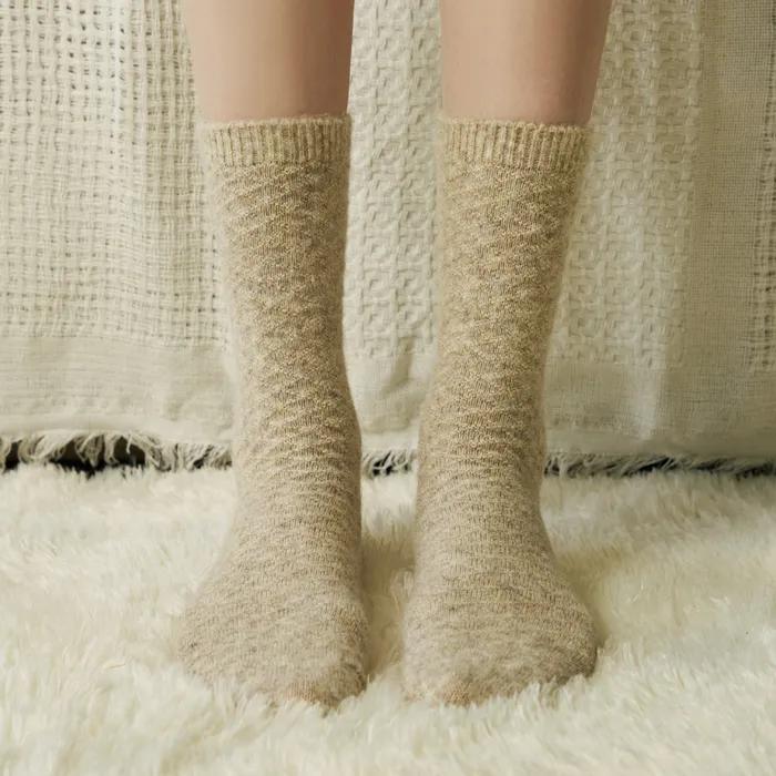 [Banana Sisters Winter Gift Box 3-Set] Edelweiss Soft Wool Socks 3 Pairs 6 Colors