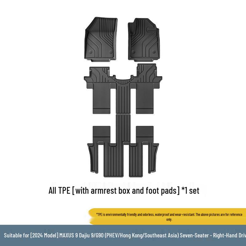 Umweltfreundliche TPE-Fußmatten für 24 SAIC MAXUS MIFA 9/G90, Inklusive Kofferraummatte.