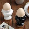 Ceramic Egg Cup Chick Shape Boiled Egg Cup Holder Stand Container Kitchen Breakfast Banquet Eggs Supplies