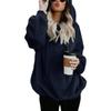 Autumn Winter Woman Fashion Warm Sweater Coat Hooded Loose Pocket Plush Hoodies Womens Fleece Flannel Faux Lamb Wool Pullover