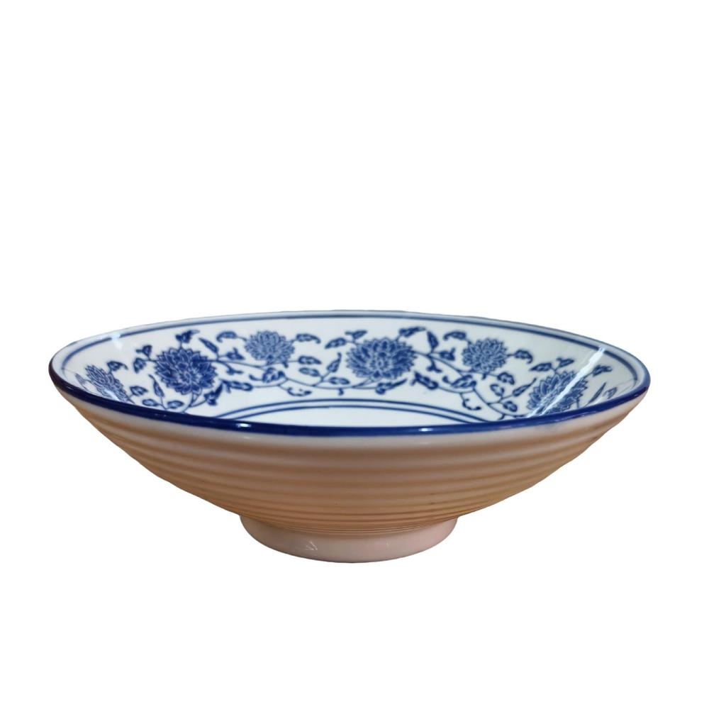 Retro Blue and White Porcelain Noodle Bowl for Creative Dishes: Zha Jiang Mian, Maocai, Liangpi, Chuan Chuan, or Boiled Fish.