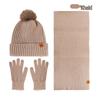 Wool Knitted Hat, Scarf, and Glove Set