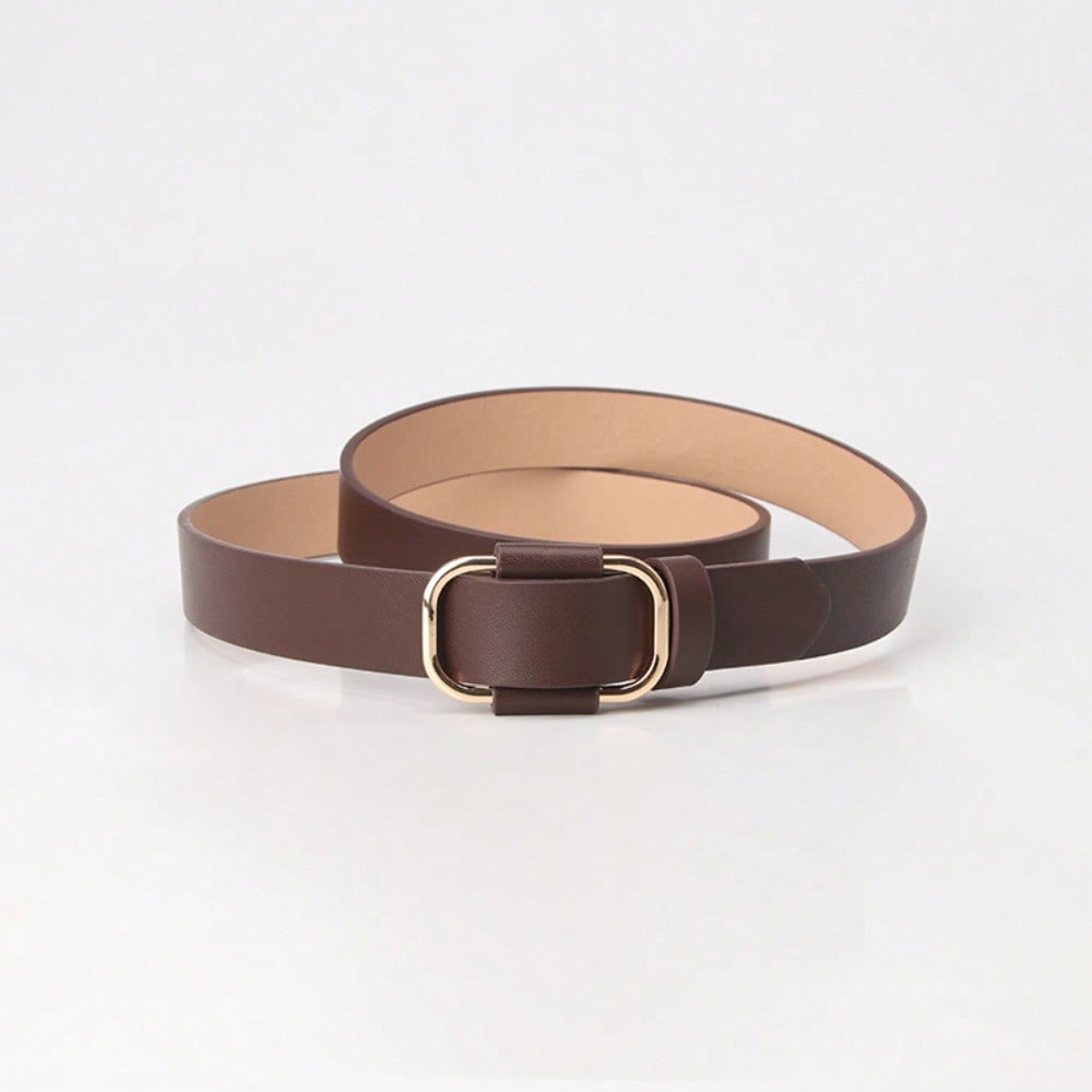 Simple Light Luxury Women's Belt Jeans Non-porous Belt Versatile Casual Pants Belt