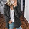Moda feminina cardigan fofo suéteres com capuz jaqueta de lã de lã para outono e inverno manga longa casaco cardigan com capuz