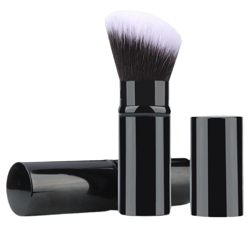 Portable Retractable Makeup Brush - Multifunctional, Dustproof, Blush & Powder Beauty Tool.
