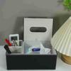 Multi-functional Leather Tissue & Remote Holder for Home & Office LG8210