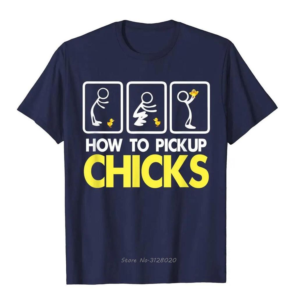 How To Pick Up Chicks Shirt Cute Pick Chicks 101 TShirt Cotton Tops Tees For Men Printing T Shirt Casual Hip Hop Tshirt