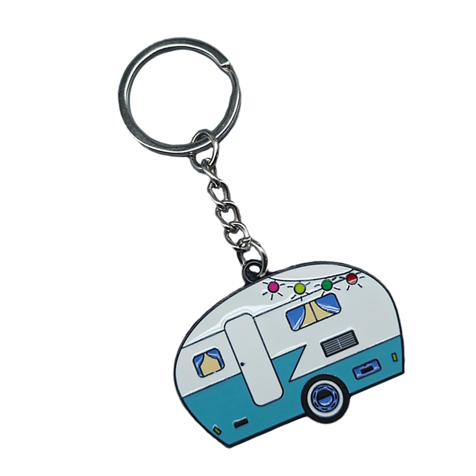 

Модный двусторонний металлический брелок-подвеска для кемперов, аксессуар для пар, увлекающихся кемпингом, и энтузиастов-кемперов синий