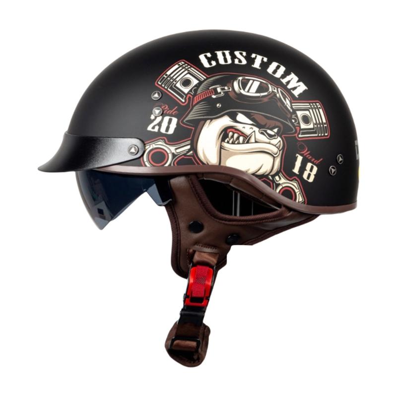 Traditional Styles Motorcycles Helmet Men Light Weight Safety Helmet Durability Cycle Headgear for Men and Women