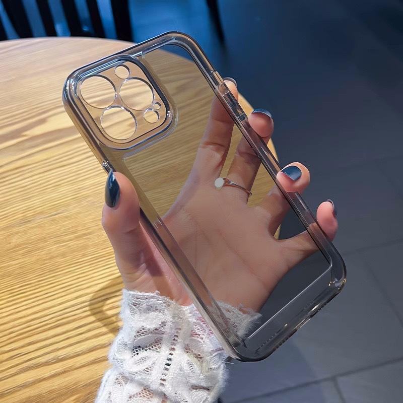 Suitable for Apple 16Proma High-transparency Fine-hole Hollow Shell, 15 Electroplated Keys, 13 Transparent Anti-drop Fully Covered TPU Soft Shell