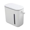 Trash Can with Lid Garbage Bin Container Removable Recycling Waste Double Compartments for