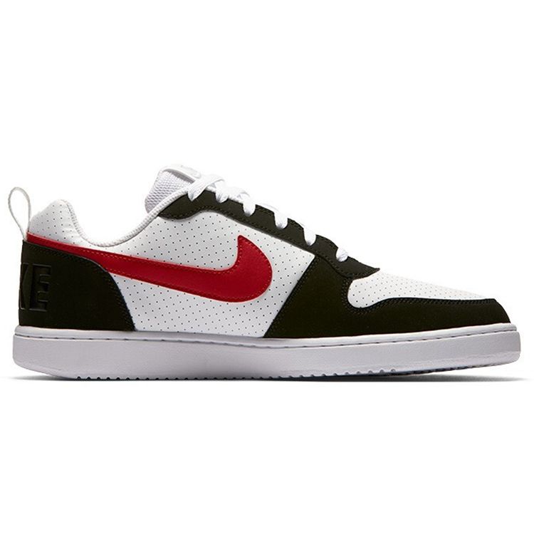 Nike Court Borough Low White Black Red Men Sneakers Gym-Red 838937-102