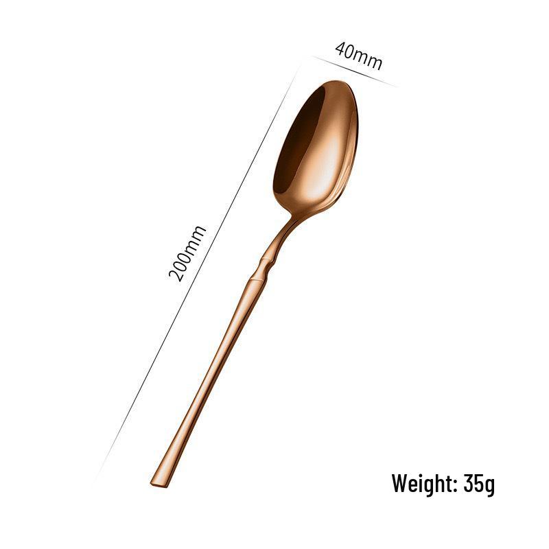 Gold 24-Piece Stainless Steel Cutlery Set: Elegant Steak Knife, Fork, and Spoon for Western Cuisine.