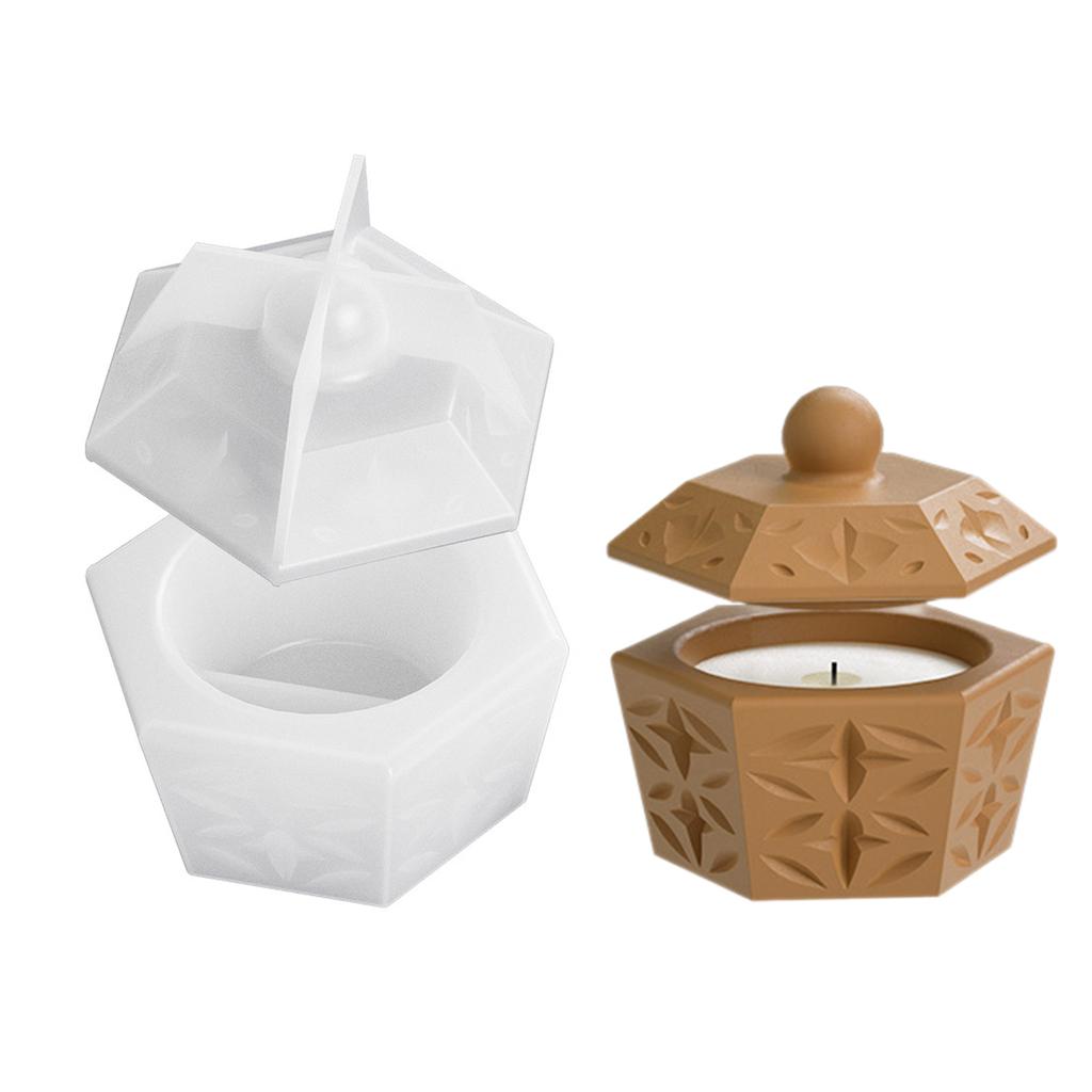 Jewelry Box Molds Candle Jar Molds Silicone Storage Box Moulds Resin Casting Mold Gift for Hand-making Crafts Lover