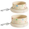 Ceramic Pet Heated Water Bowl Noiseless Temperature Adjustable Self-Heating Water Bowl Multifunction Stable