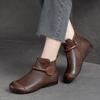 Mode Damen Lederstiefel 2025 Herbst-Winter Neu Plüsch Vintage Runde Spitze Flach Seitenreißverschluss Lässig Schlicht Damen Sneaker Damenschuhe