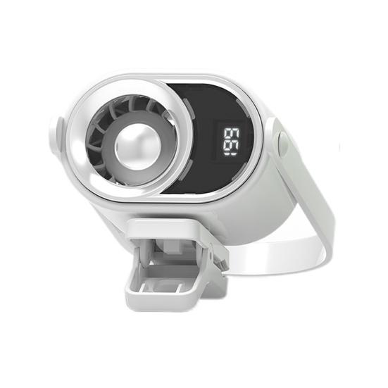 Mini Clip-on Fan with Night Light LCD Display Stepless Speed Personal Desk Fan USB Rechargeable Portable Outdoor Travel Cooling Fan