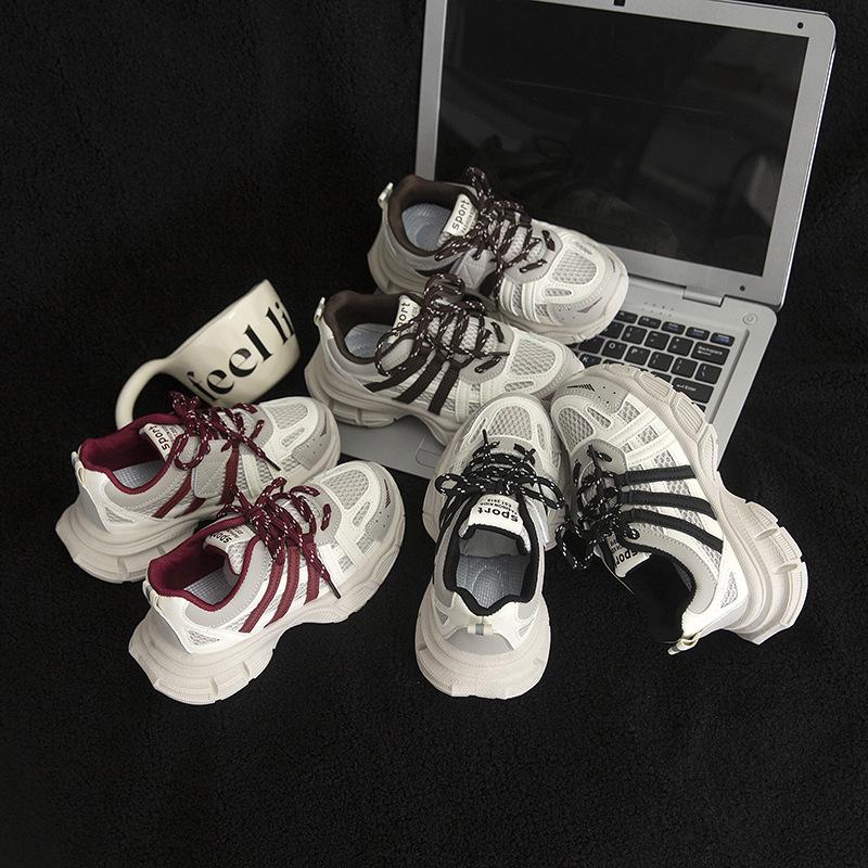 Children's mesh sports shoes spring and autumn popular boys and girls soft-soled dad shoes middle-aged children's trend versatile casual shoes
