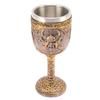 Nordic Viking Goblet Retro Resin Stainless Steel Beer Cup for Cocktails Whisky Red Wine