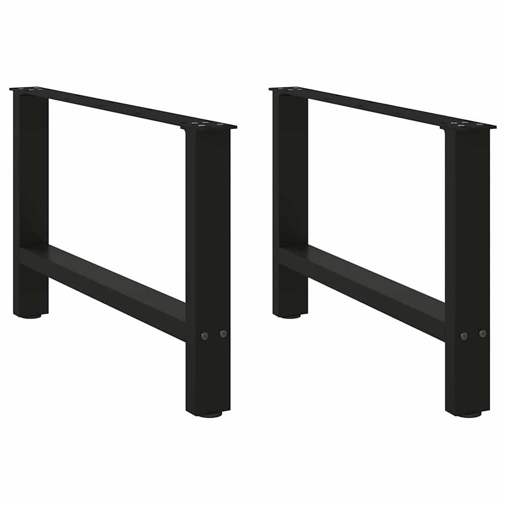 Vidaxl Nogi Do Stolika Kawowego, Czarne, 2 Szt., 70X(42-43) Cm, Stal