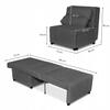 Fold-out Armchair for Sleeping KIMO Container Family Furniture Hunter Dark Grey
