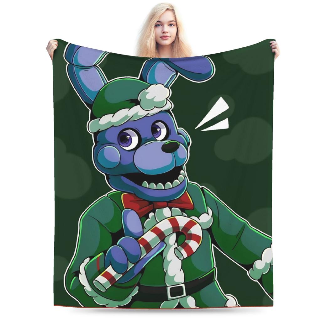 FNAF At Freddys Blanket Coral Fleece Plush Decoration Multifunction Lightweight Thin Throw Blankets for Bed Travel Bedspreads