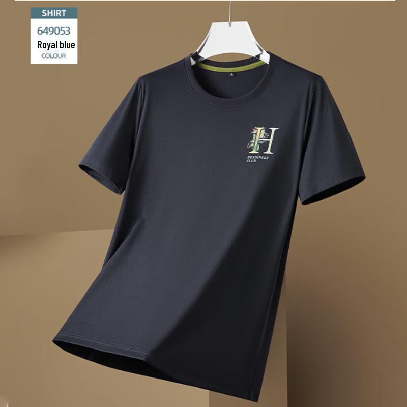 Мужская футболка Dibenze большого размера с круглым вырезом M