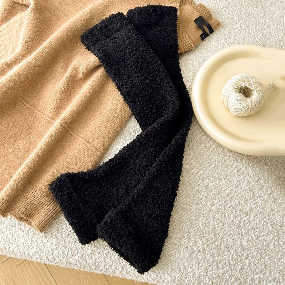 Thicken Warm Coral Fleece Stockings Simple Foot Warmer Cute Floor Plush Stockings  Girl