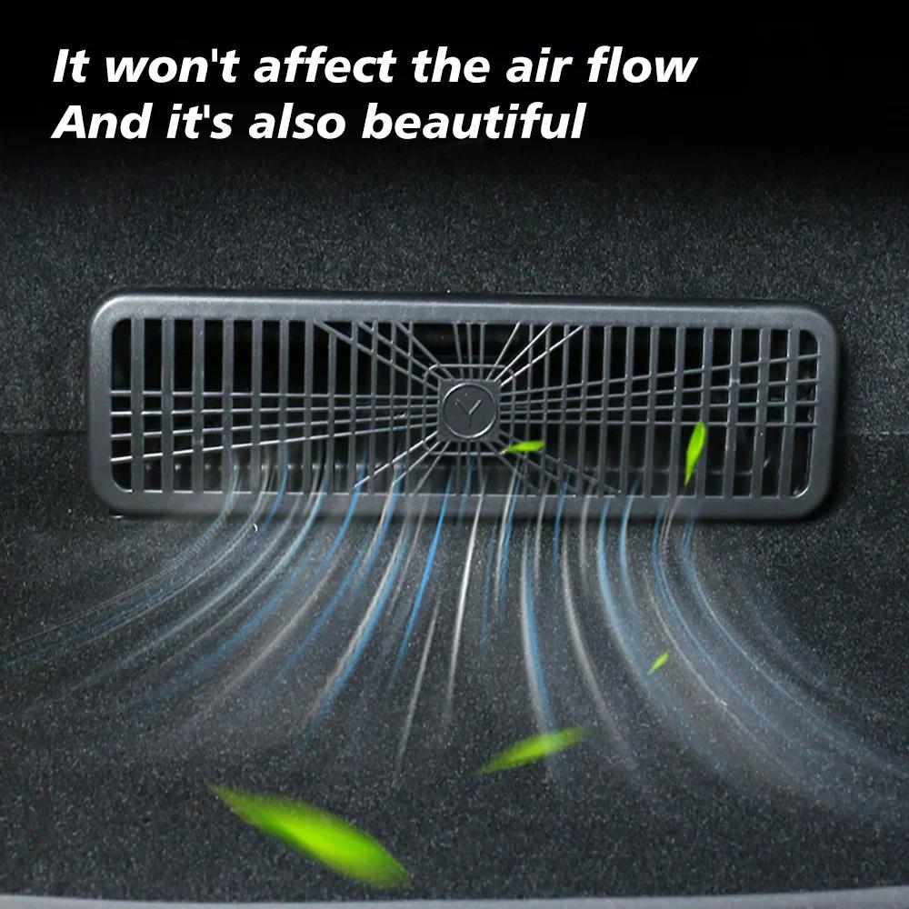For Tesla Model Y Juniper 2025 Under Seat Rear Air Vent Protect Cover Anti-block Backseat Outlet Grille Protection Accessories