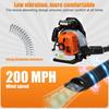 Gas Leaf Blower 65cc 2-Stroke Backpack Blower 200MPH Strong Wind High-Velocity Garden Supplies Electric with 1.7L Tank for Yard