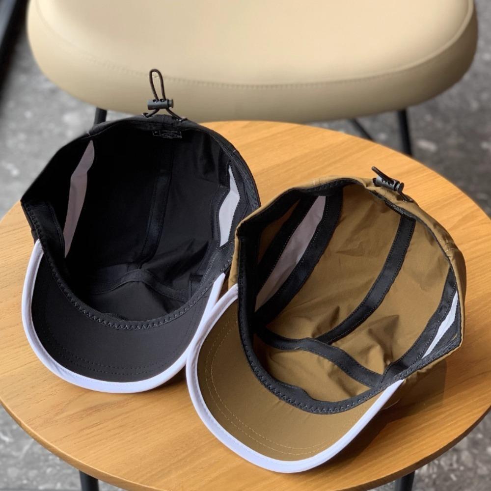 5 Panel Short Brim Waterproof Quick Dry Cap - Vintage Mesh Plain Outdoor Hat, for Men Women Running Camping