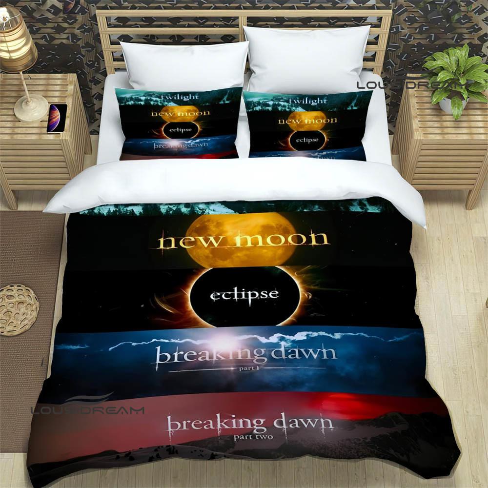 Die Twilight Saga bedruckte Bettwäsche-Sets exquisites Bettwaren-Set Bettbezug Steppbett-Set Bettwäsche-Set Luxuriöses Geburtstagsgeschenk