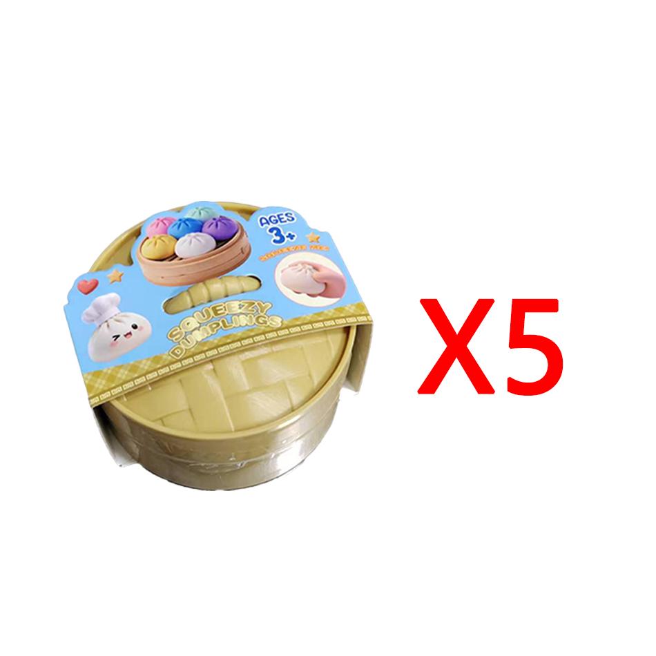 Mini-Quetsch-Dumpling, realistisches Brötchen, sensorisches Fidget-Spielzeug, farbiger Glitzer-Dampfbrötchen-Dekompressionsball, kleines Quetschspielzeug