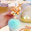 Butterbear Dessert Plush Doll Keychain Ring Butter Bear Cute Car Key Chain Pendant