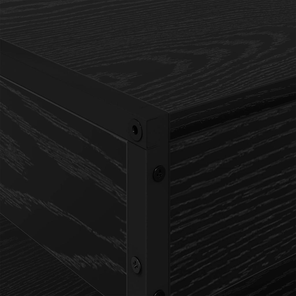 Coffee Table Black Oak Effect 80 x 50 x 40 cm Particleboard