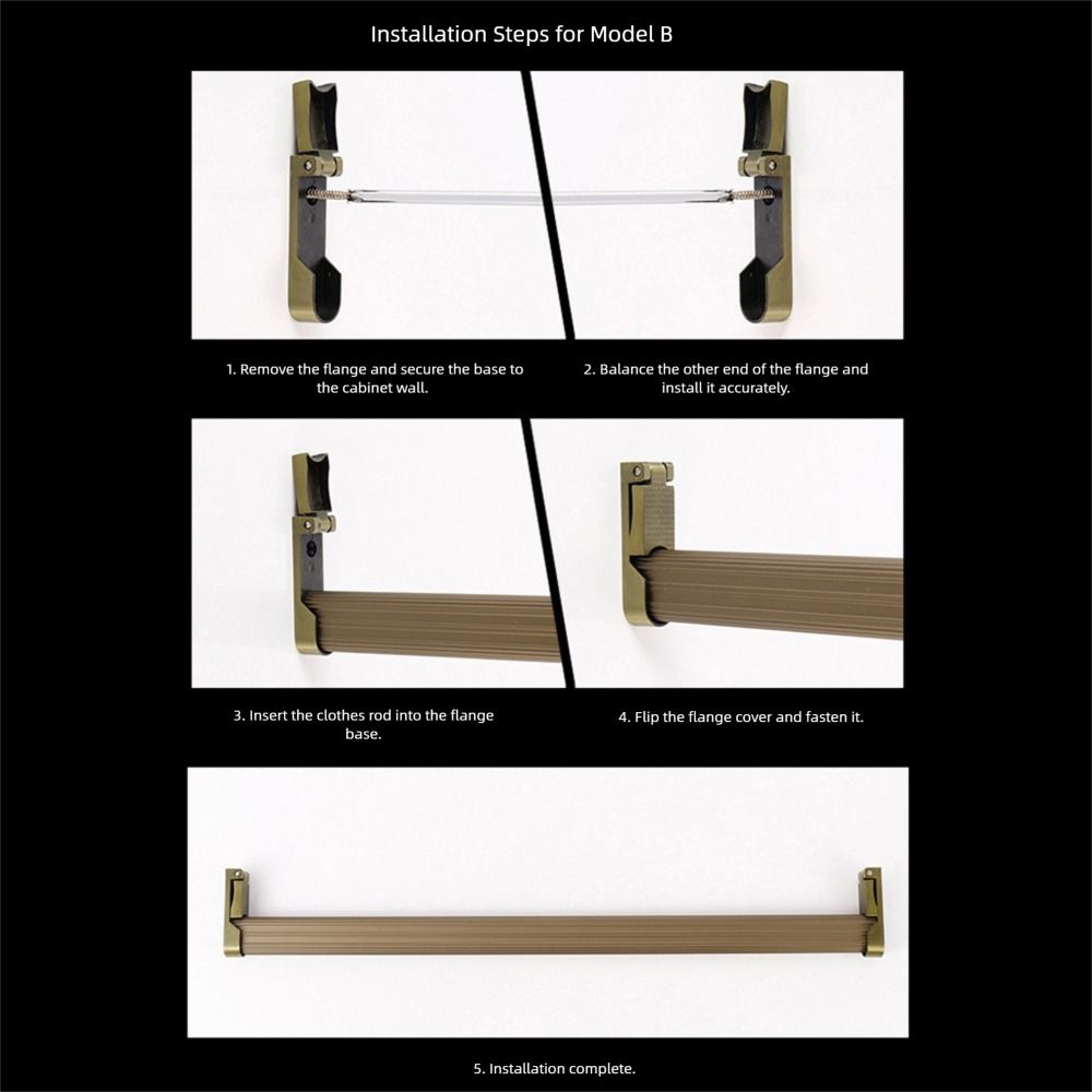 Half/All Pass Wardrobe Rail Support Flange Corner Flange Seat  For Clothes Pole Curtain Rod