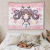1 Stück Süßes Kawaii Anime Mädchen Wandteppich Cartoon Wandbehang Dekor für Wohnheim Schlafzimmer Perfektes Geschenk für Anime-Fans