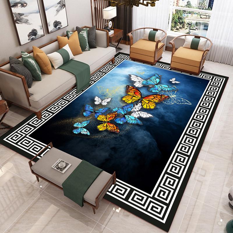 New Chinese Style Living Room Carpet Chinese Style Sofa Coffee Table Mat Bedside Classical Style Carpet