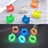 Cute Luminous Frog Resin Ring Colorful Novel Funny Animal Cartoon Finger Ring Glow In The Dark Aesthetic Rings for Girls